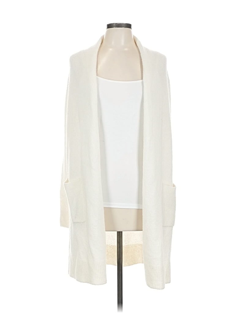 Pre-owned Michael Michael Kors Cardigan Sweater In White