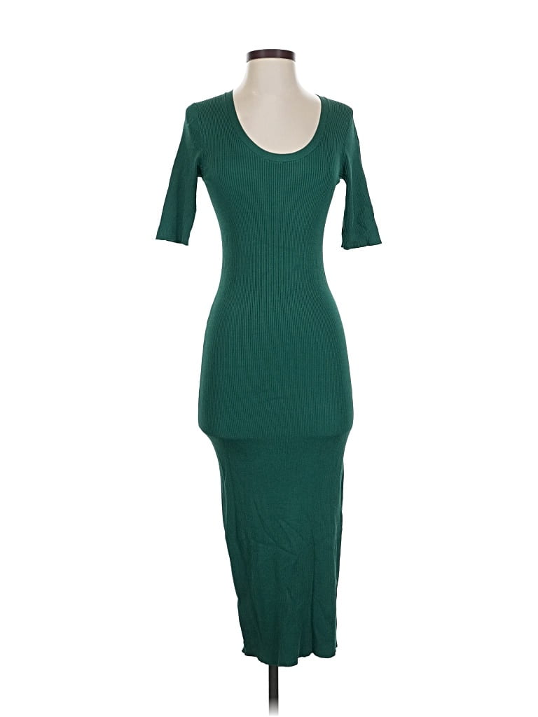 Pre-owned Mng Casual Dress In Green