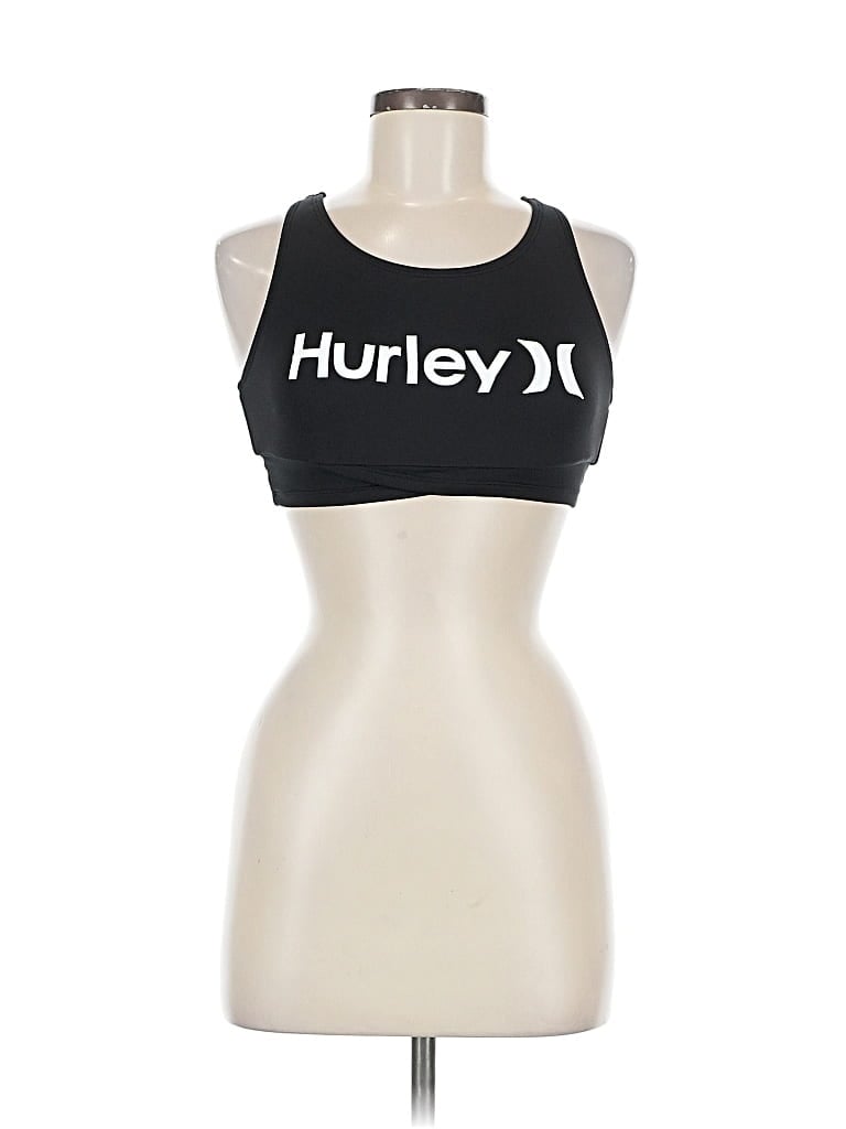 Click to view more detailed imagery on our partner's website Pre-owned Hurley Tank Top Black Halter Neckline Tops