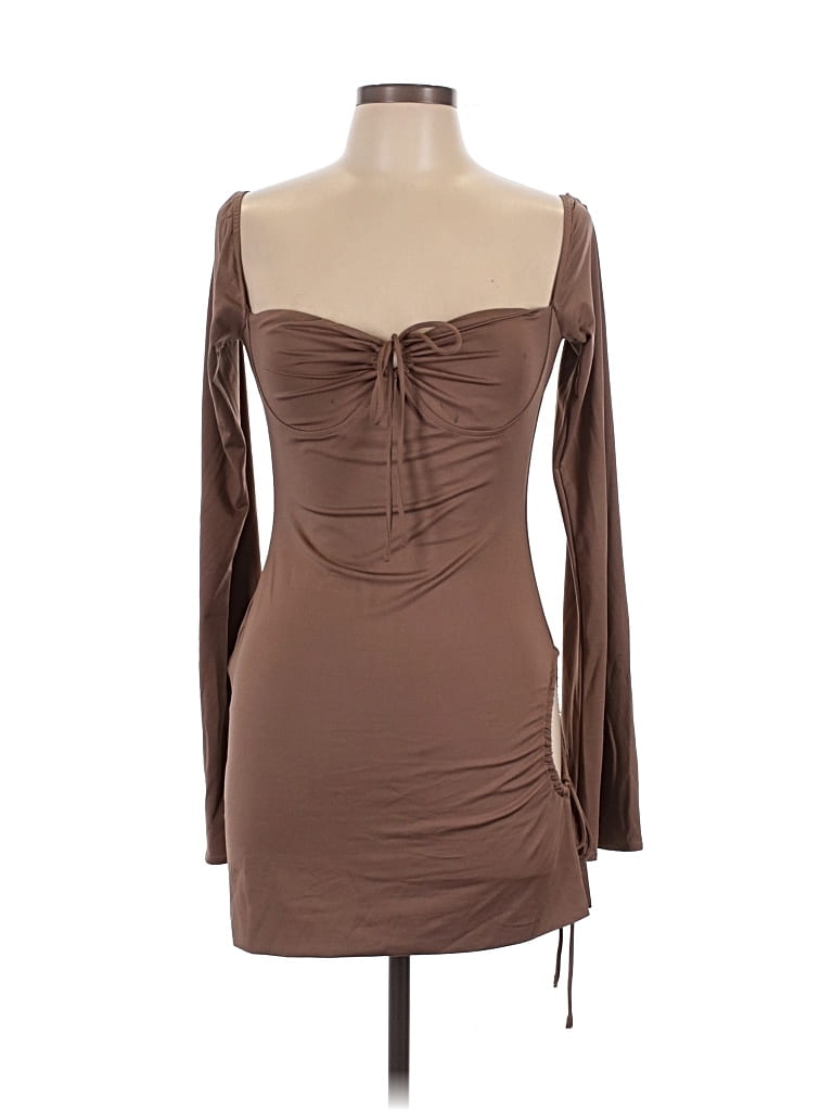 Click to view more detailed imagery on our partner's website Pre-owned Thatssofetch Cocktail Dress In Brown