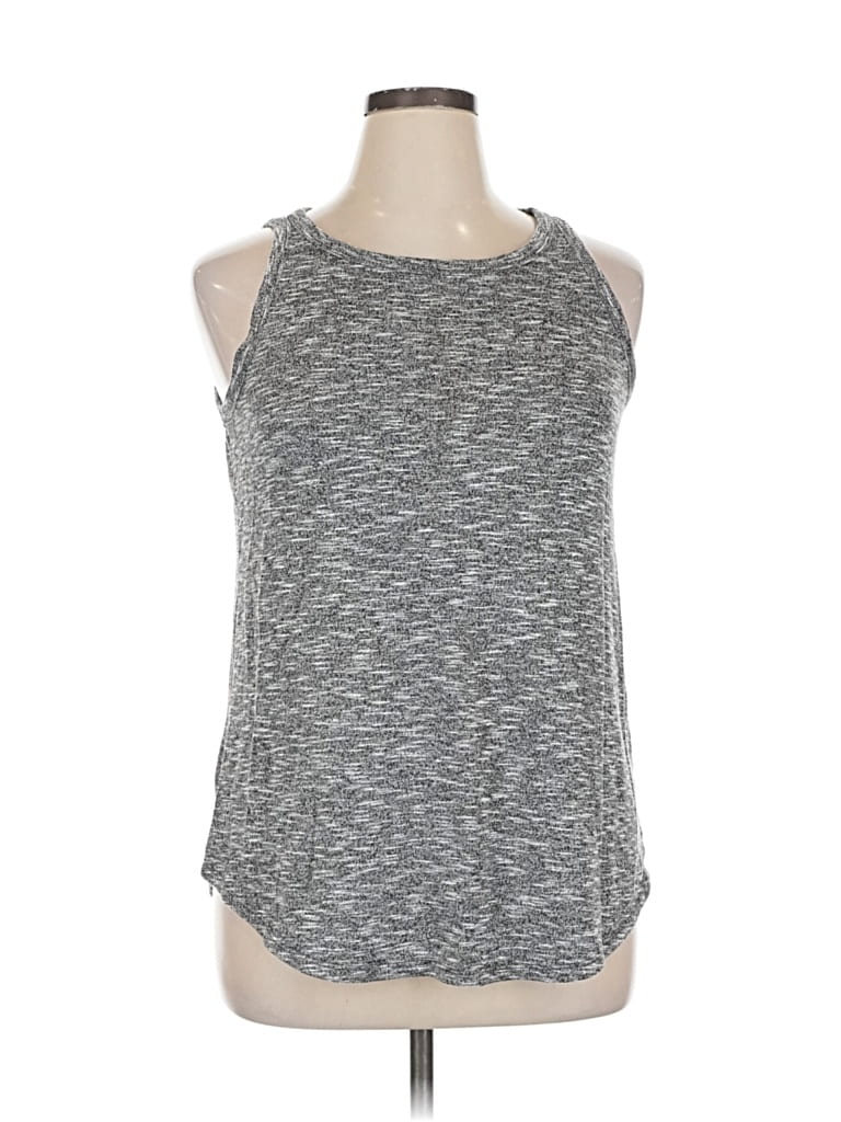 Pre-owned 24/7 Maurices Tank Top Gray Halter Neckline Tops