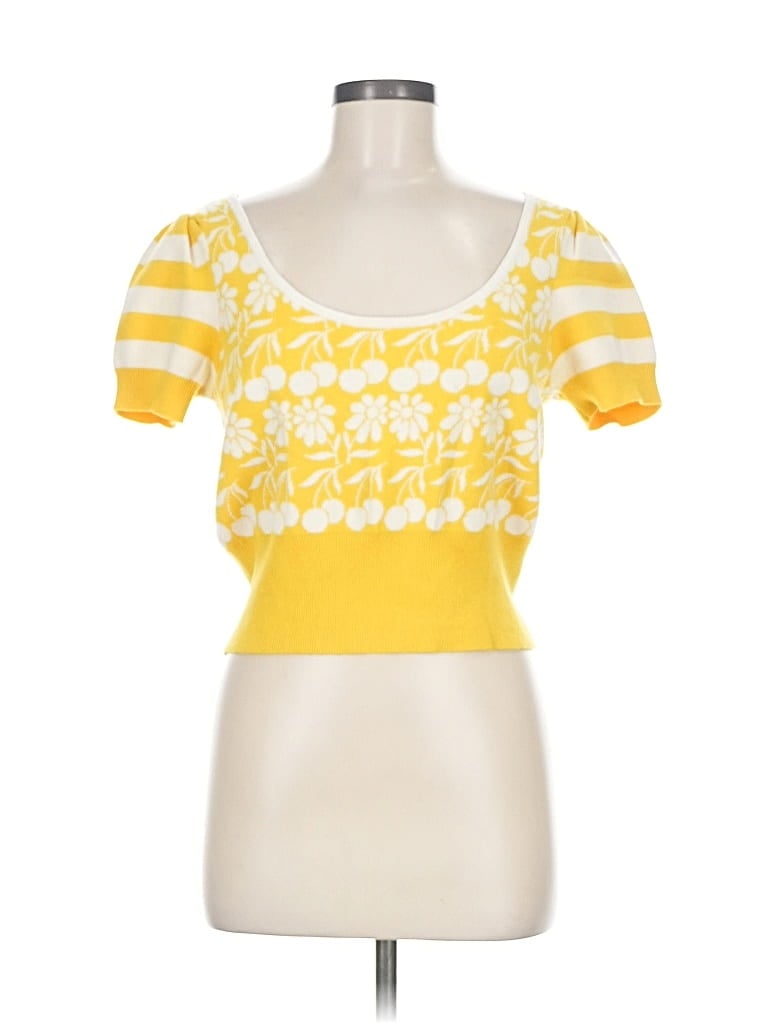 Pre-owned Maeve By Anthropologie Cardigan Sweater In Yellow