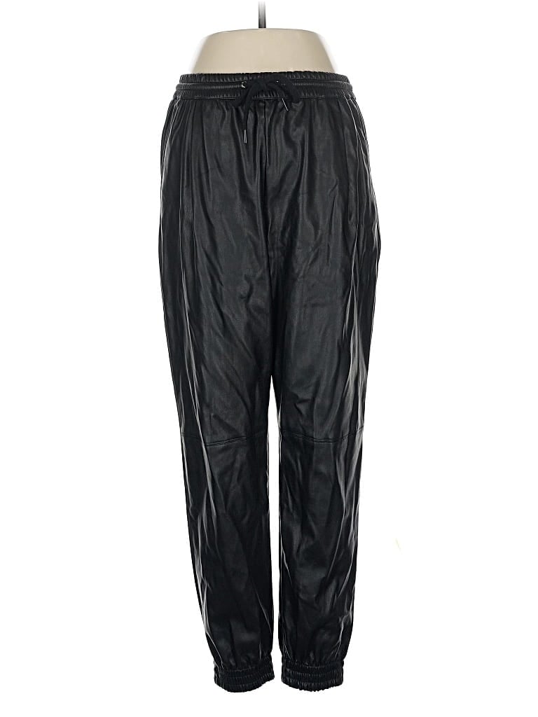Pre-owned Zara Faux Leather Pants In Black