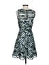 Parker 100% Polyester Chevron-herringbone Green Black Cocktail Dress Size XS - photo 2