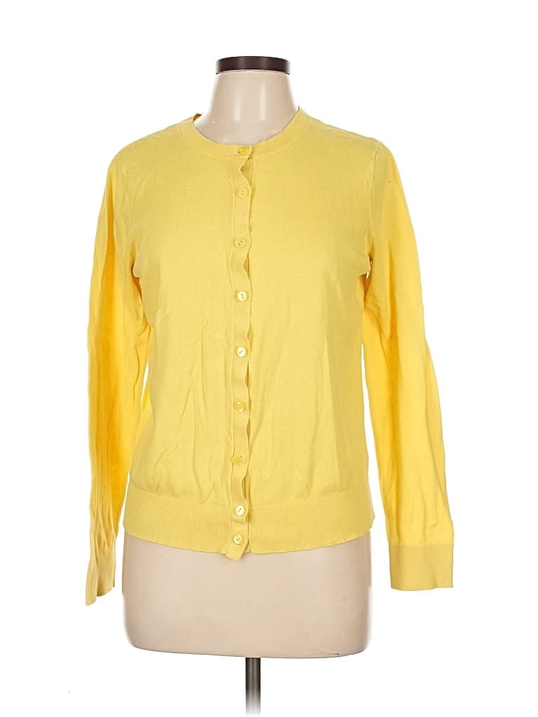 Pre-owned Ann Taylor Loft Outlet Cardigan Sweater In Yellow