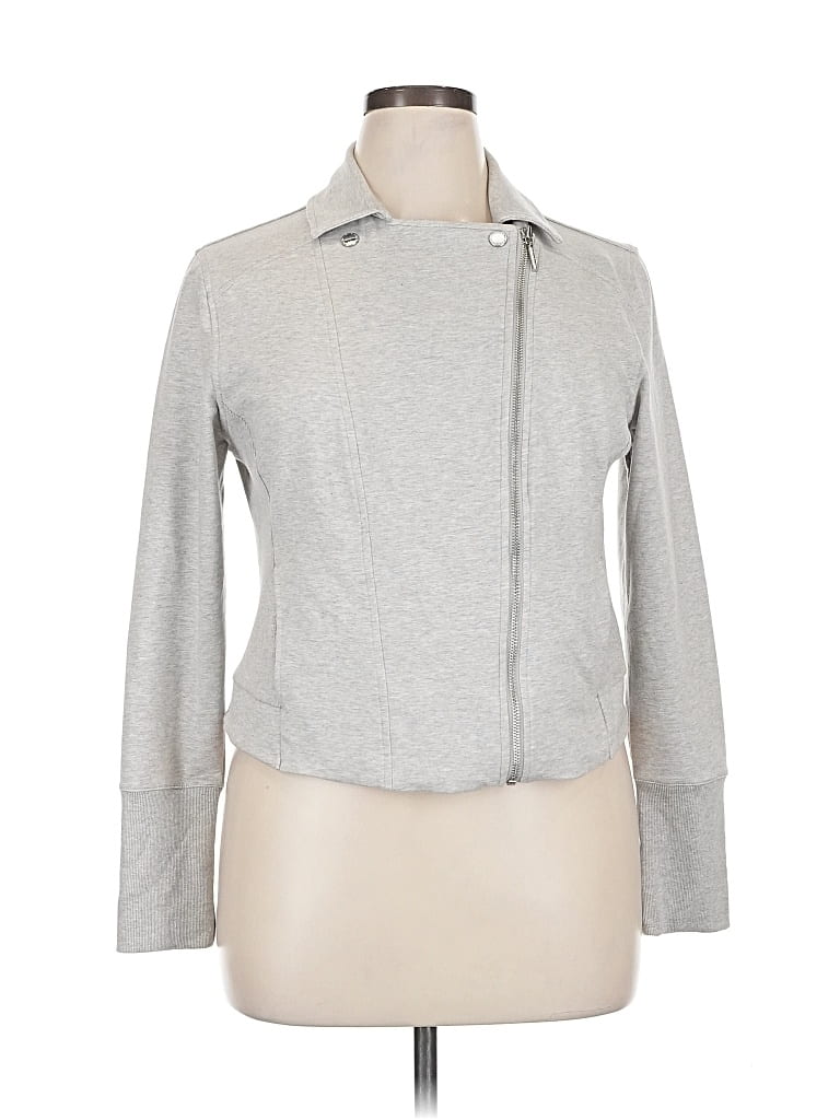 Pre-owned H By Halston Cardigan Sweater In Silver