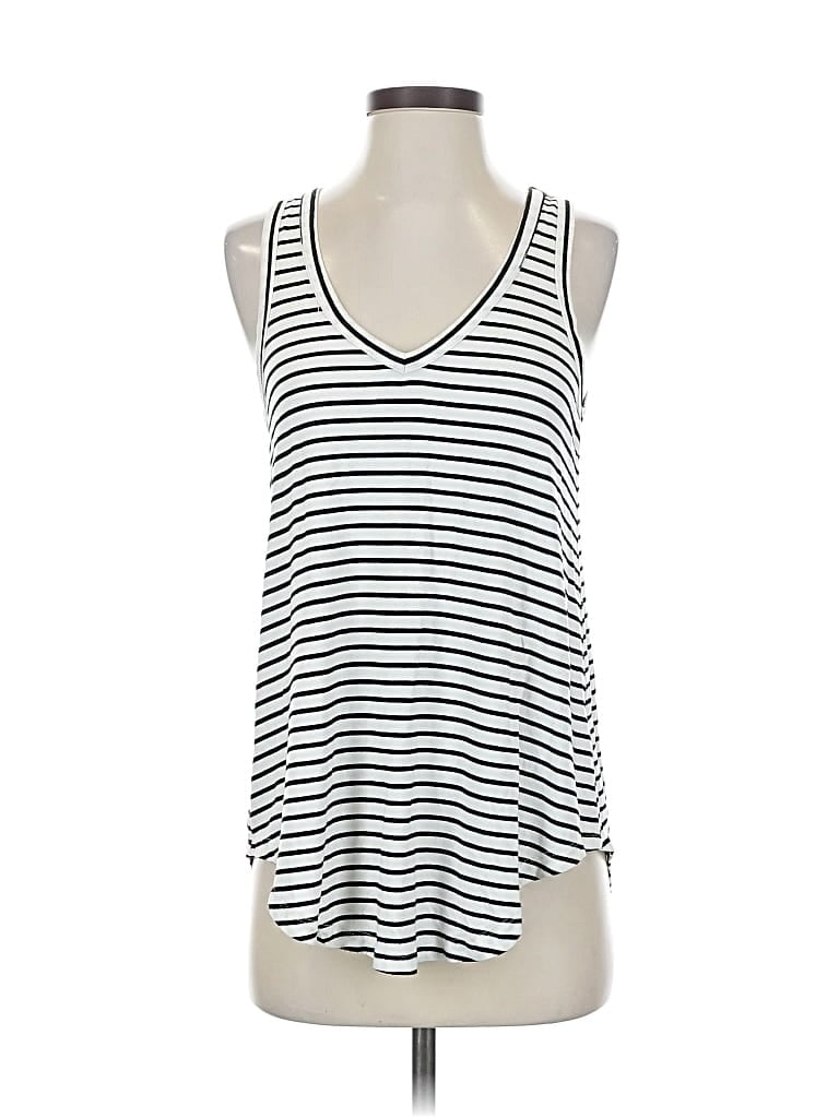 Pre-owned Evereve Sleeveless Top White Scoop Neck Tops