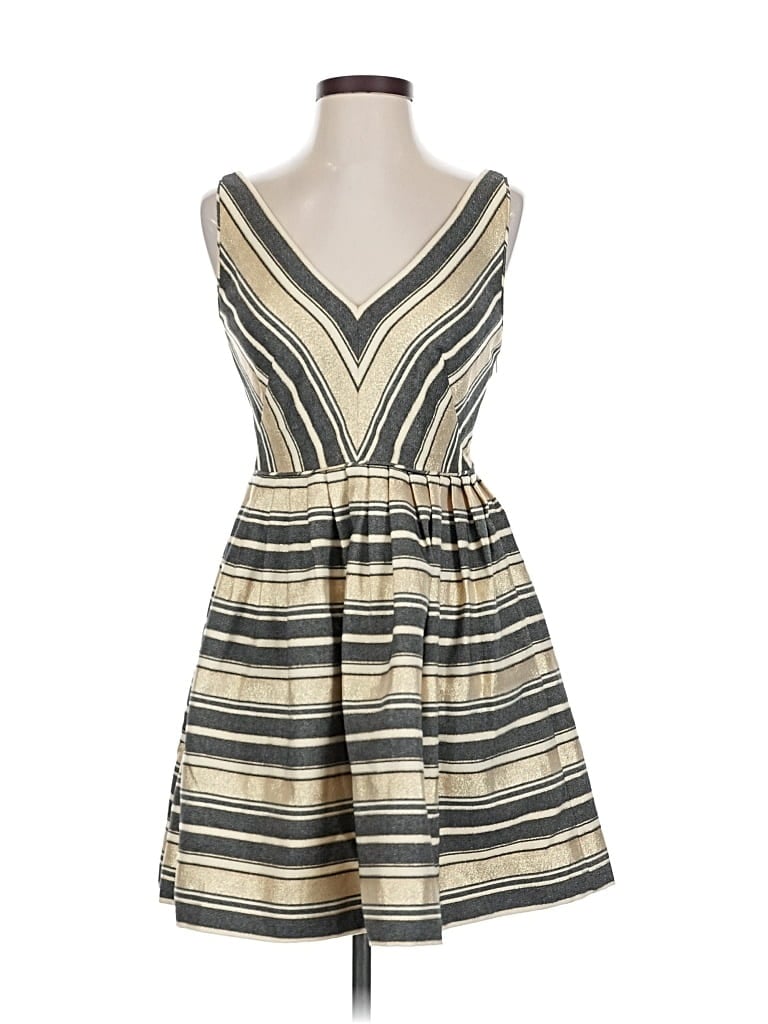 Pre-owned J.crew Factory Store Cocktail Dress In Gold