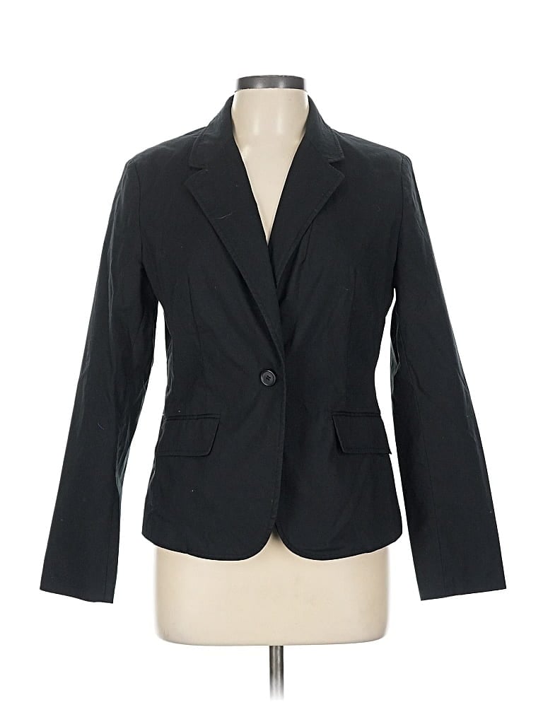 Pre-owned New York And Company Blazer Jacket In Black