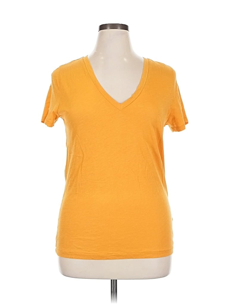 Pre-owned J.crew Factory Store Short Sleeve T-shirt In Yellow