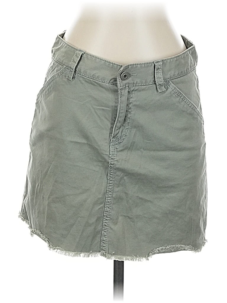 Pre-owned Gap Denim Skirt In Gray