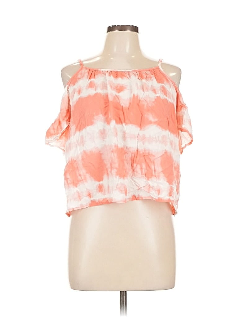 Pre-owned Love, Fire Sleeveless Blouse In Orange