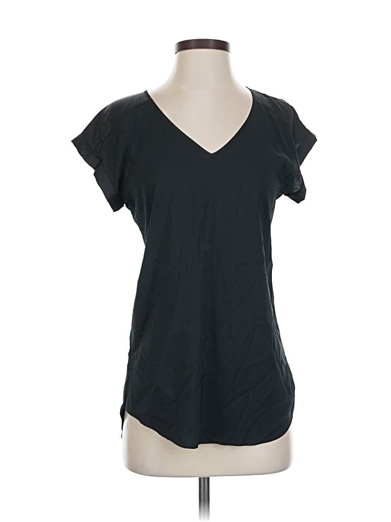 Pre-owned Express Short Sleeve Top Black V Neck Tops