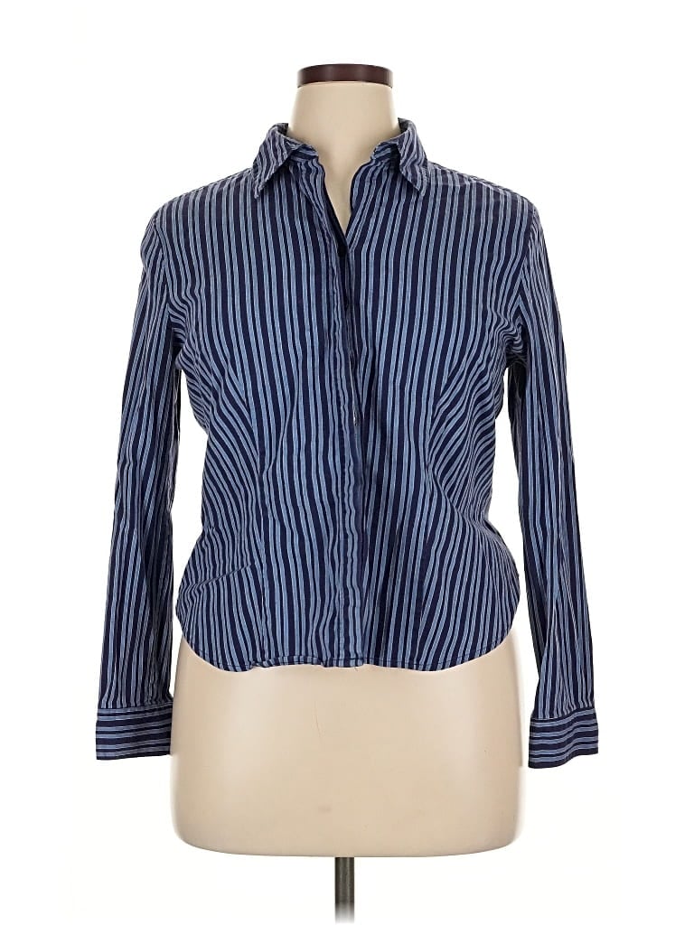 Pre-owned Chadwicks Long Sleeve Blouse In Blue
