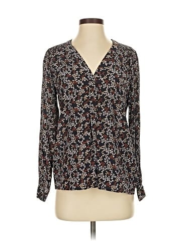 Kachel Long Sleeve Silk Top (view 1)
