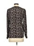 Kachel 100% Silk Floral Black Long Sleeve Silk Top Size 4 - photo 2
