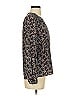Kachel 100% Silk Floral Black Long Sleeve Silk Top Size 4 - photo 4