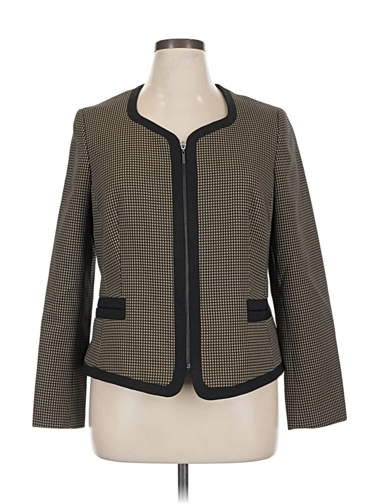 Click to view more detailed imagery on our partner's website Pre-owned Kasper Blazer Jacket In Gray
