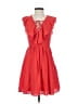Express 100% Polyester Solid Red Cocktail Dress Size 2 - photo 1