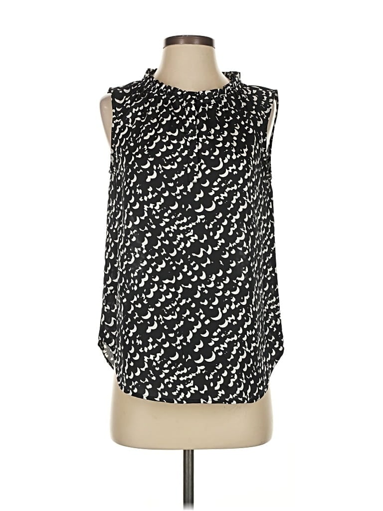 Pre-owned Ann Taylor Sleeveless Blouse In Black