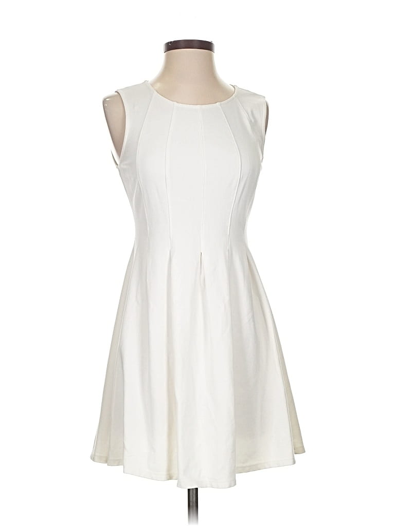 Pre-owned Monteau Casual Dress In White