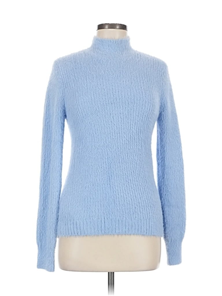 Pre-owned Marled By Reunited Turtleneck Sweater In Blue