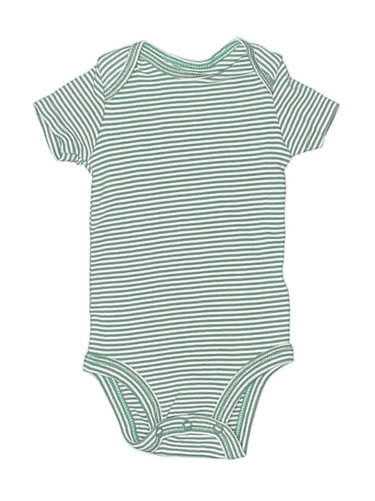 Pre-owned Just One You Made By Carter's Babies' Short Sleeve Onesie In Green
