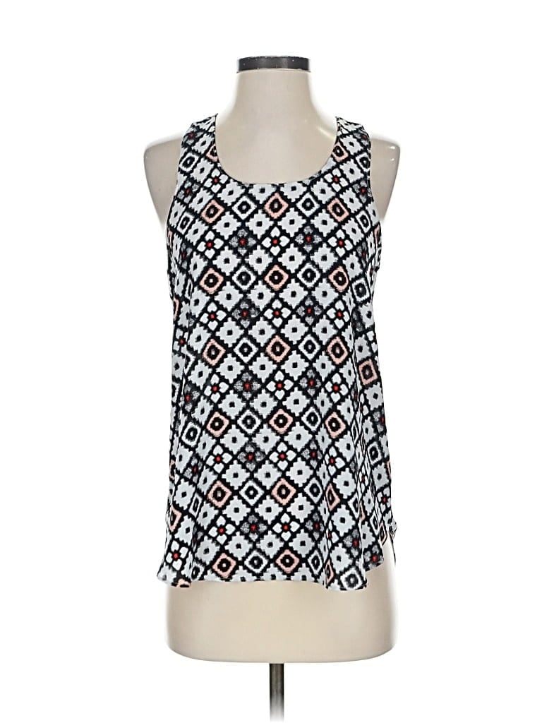 Pre-owned Ann Taylor Loft Tank Top Blue Square Neckline Tops