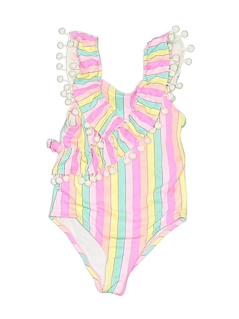 Click to view more detailed imagery on our partner's website Pre-owned Nicole Miller Kids' One Piece Swimsuit In Yellow