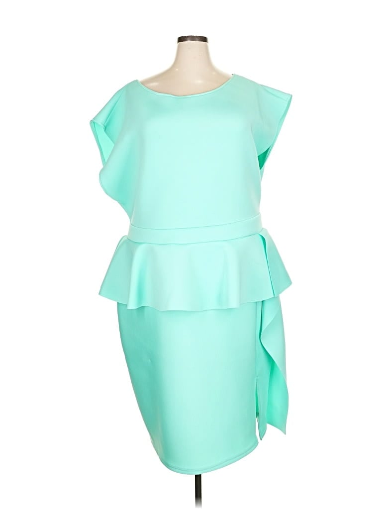 Pre-owned Ashley Stewart Cocktail Dress In Blue