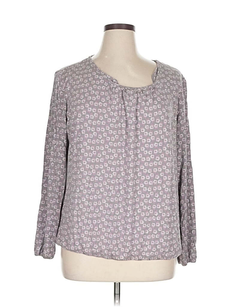 Pre-owned Unbranded 3/4 Sleeve T-shirt In Gray