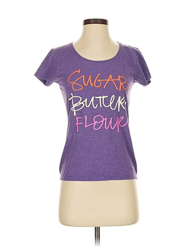 Pre-owned Assorted Brands Short Sleeve T-shirt In Purple