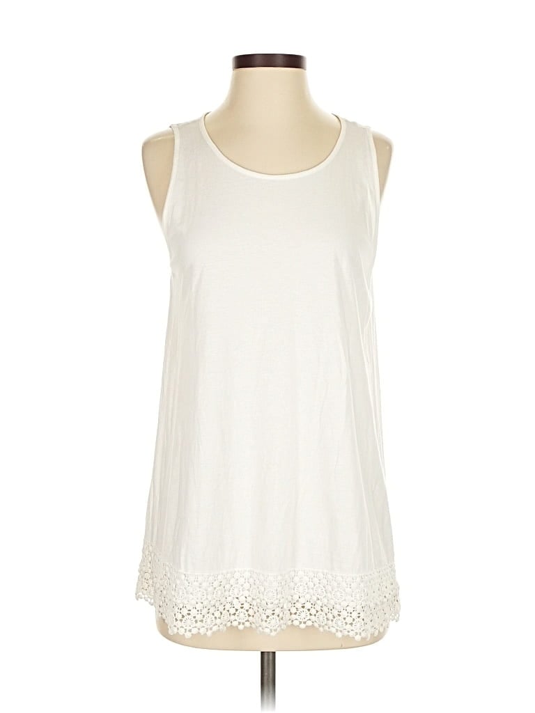 Pre-owned Ann Taylor Loft Outlet Sleeveless Blouse In White