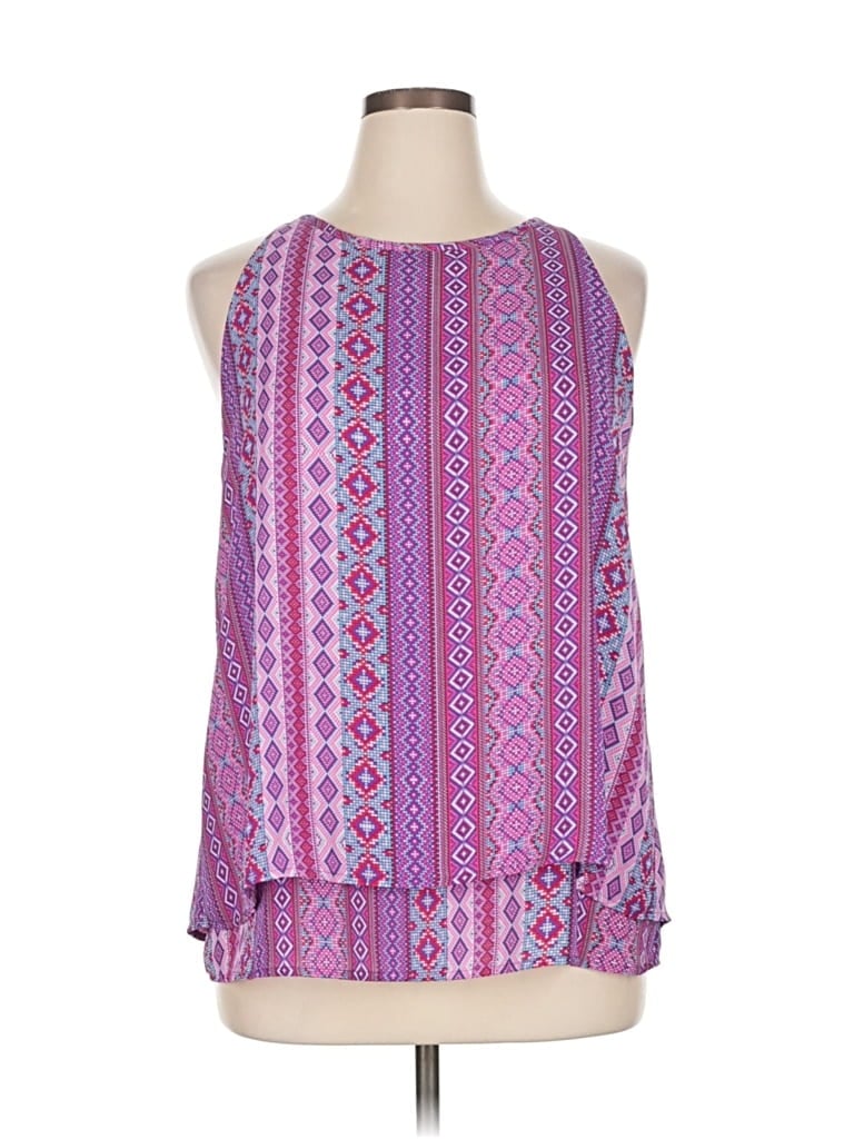 Pre-owned Zac & Rachel Sleeveless Blouse In Purple