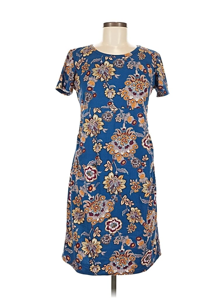 Pre-owned French Grey Casual Dress In Blue