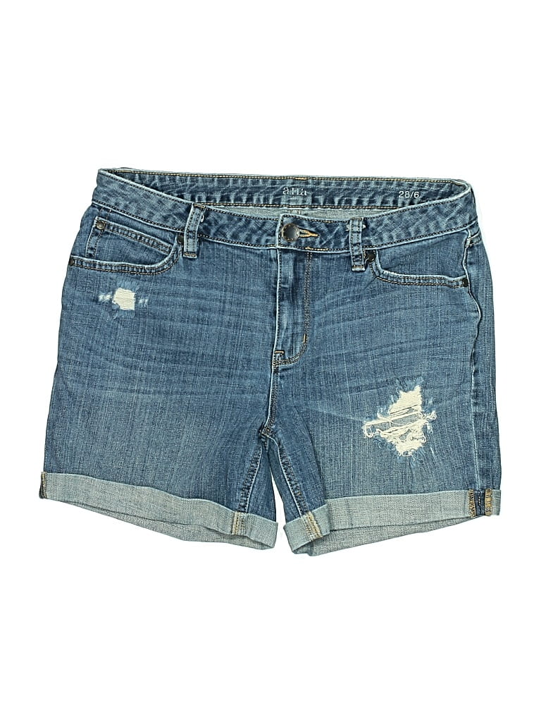 Pre-owned A.n.a. A New Approach Denim Shorts In Blue