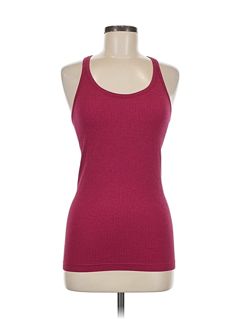 Pre-owned Lululemon Athletica Tank Top Burgundy Halter Neckline Tops