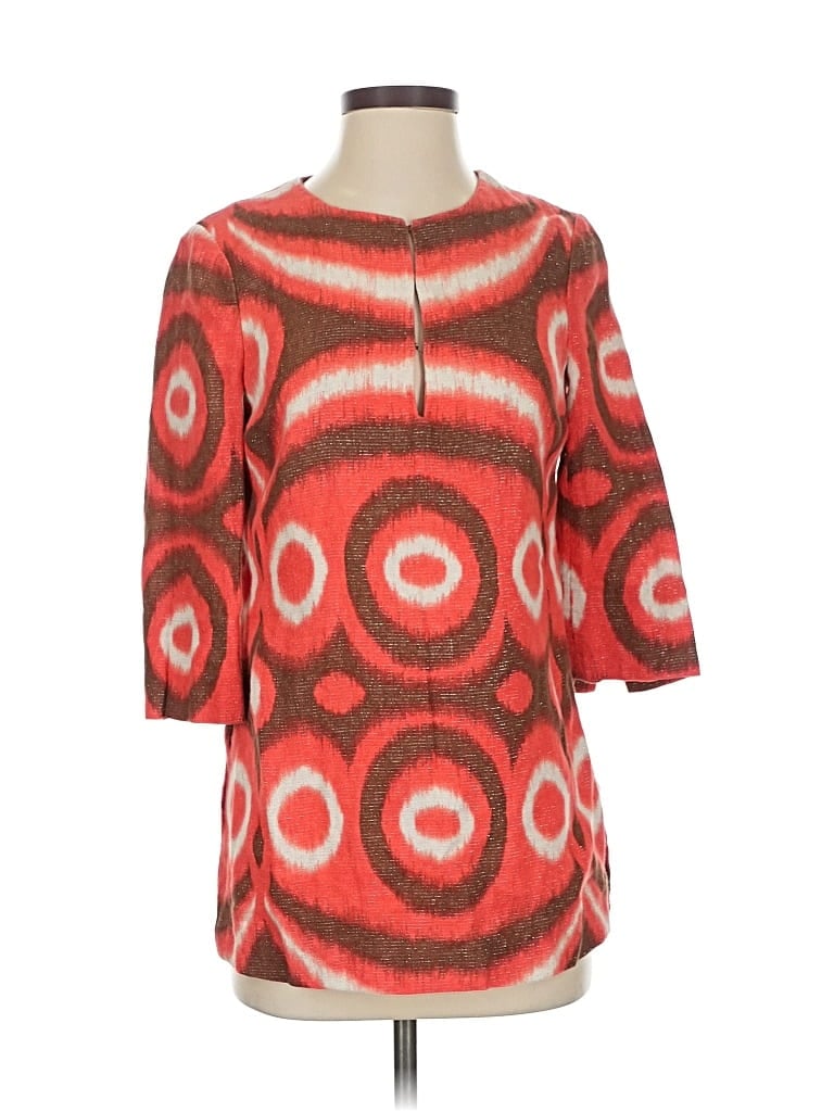 Pre-owned Tory Burch 3/4 Sleeve Blouse In Red