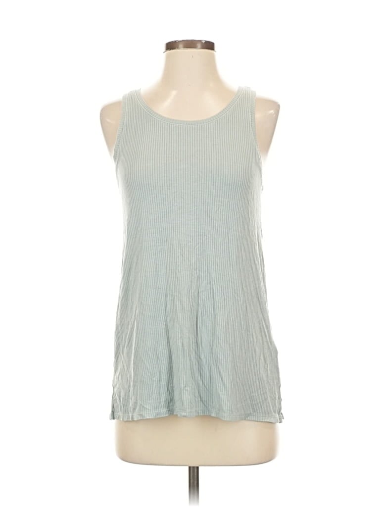 Click to view more detailed imagery on our partner's website Pre-owned American Eagle Outfitters Tank Top Blue Halter Neckline Tops
