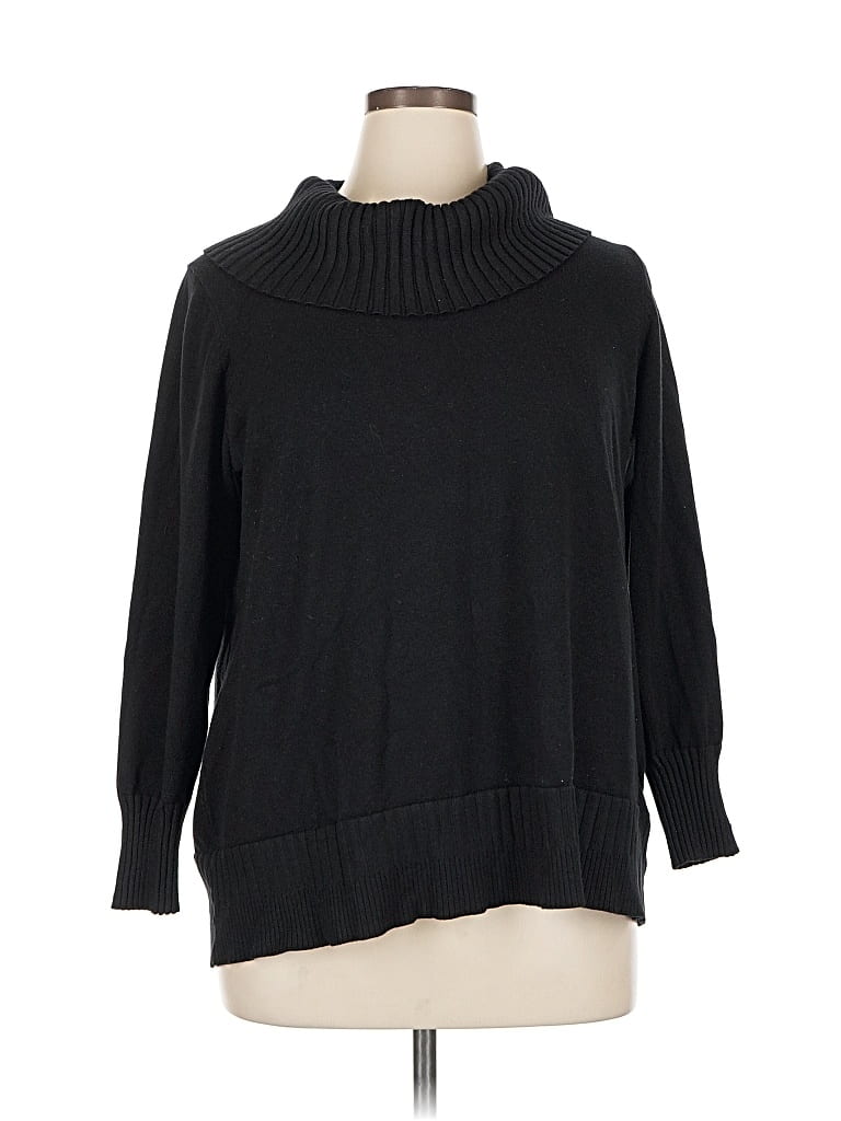 CABLE & GAUGE Pre-owned Turtleneck Sweater In Black