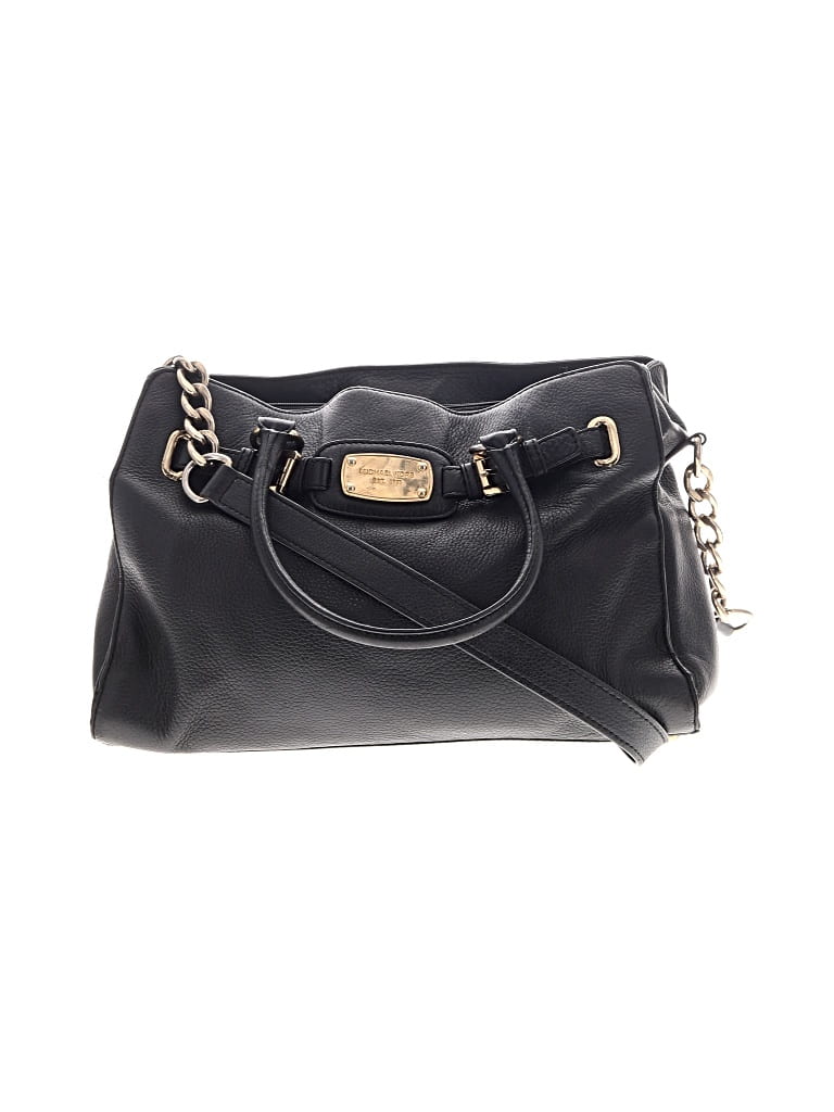 Pre-owned Michael Michael Kors Leather Satchel In Black
