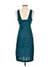 BCBG 100% Polyester Chevron-herringbone Teal Cocktail Dress Size S - photo 2