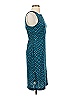 BCBG 100% Polyester Chevron-herringbone Teal Cocktail Dress Size S - photo 4