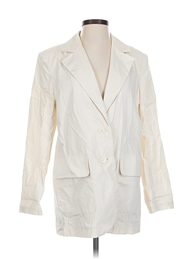 Pre-owned Banana Republic Factory Store Blazer Jacket In White