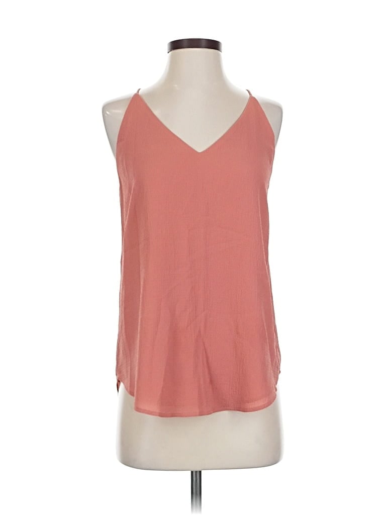 Pre-owned Ann Taylor Loft Outlet Sleeveless Top Orange Halter Neckline Tops