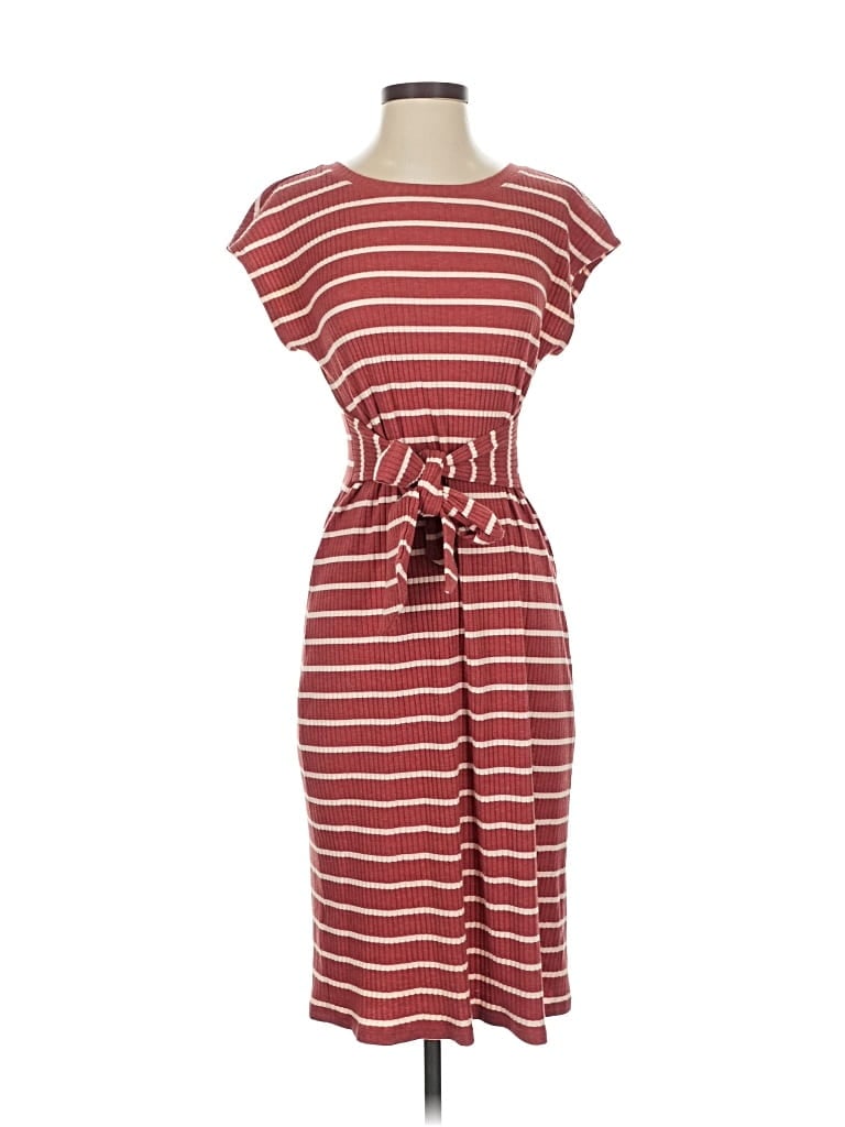 Pre-owned Ann Taylor Loft Casual Dress In Burgundy