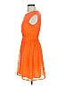J.Crew 100% Polyester Chevron-herringbone Orange Cocktail Dress Size 00 - photo 5