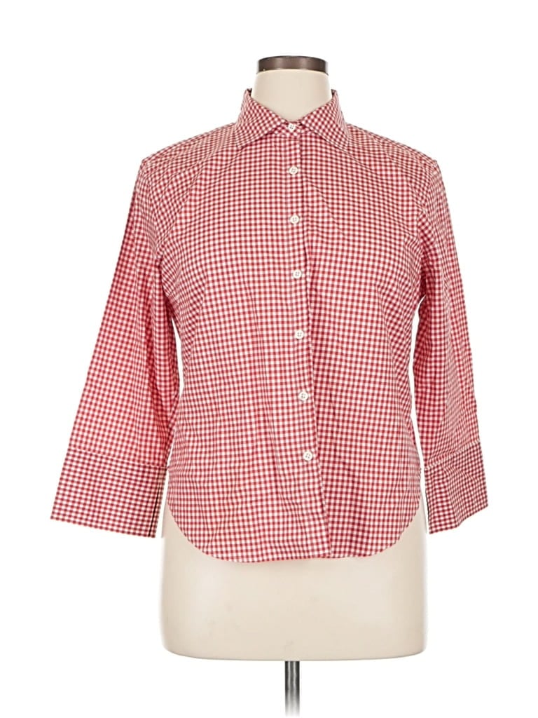 FAÇONNABLE Pre-owned 3/4 Sleeve Button Down Shirt In Red