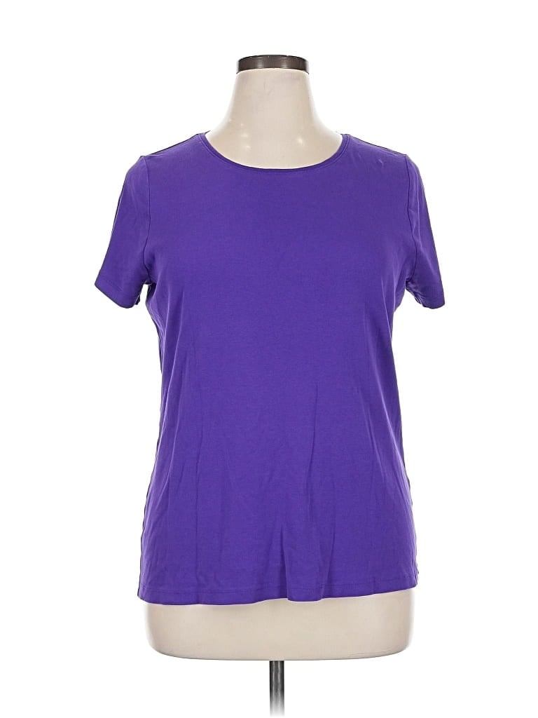 Click to view more detailed imagery on our partner's website Pre-owned St. John's Bay Short Sleeve T-shirt In Purple
