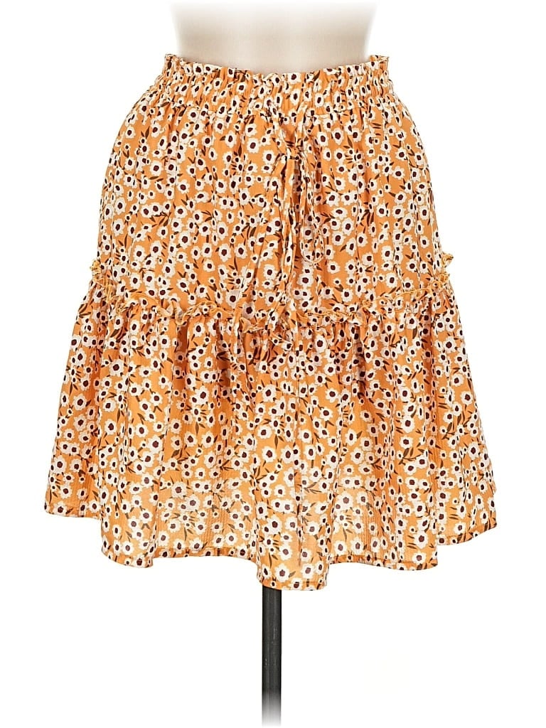 Pre-owned Unbranded Casual Skirt In Orange